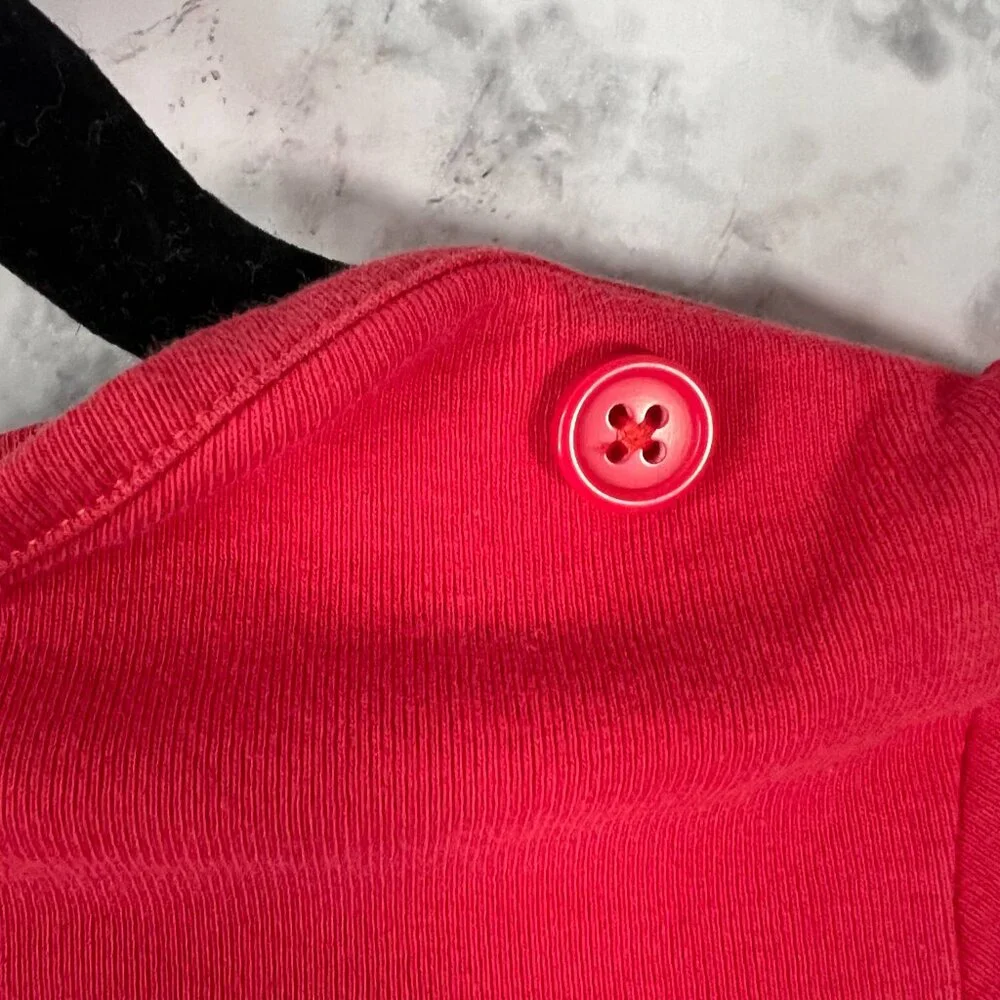Girls Gymboree Long Sleeved Top Size 10 Red Embellished A+ Button‎ Detail